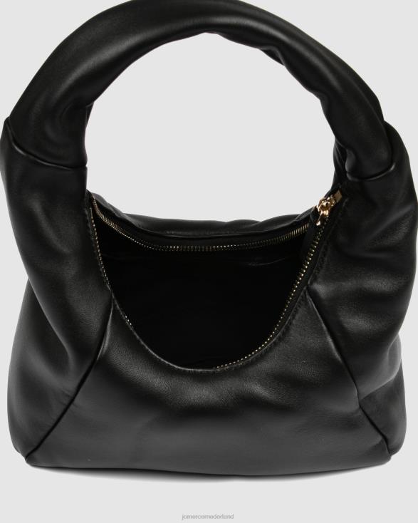 sloane schoudertas 46LN434 zwart leer Jo Mercer accessoires