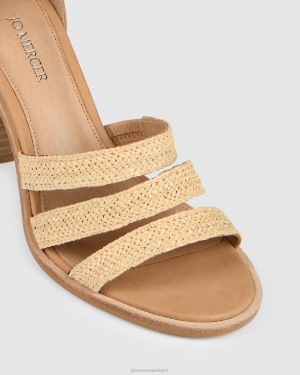 bianchi hoge hakken 46LN107 natuurlijke raffia Jo Mercer schoenen