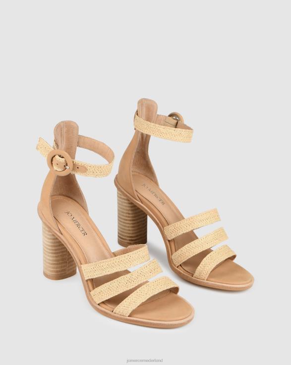 bianchi hoge hakken 46LN107 natuurlijke raffia Jo Mercer schoenen