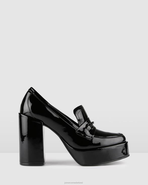 ezar schoenen met hoge hakken 46LN75 zwart patent Jo Mercer schoenen