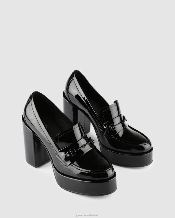 ezar schoenen met hoge hakken 46LN75 zwart patent Jo Mercer schoenen