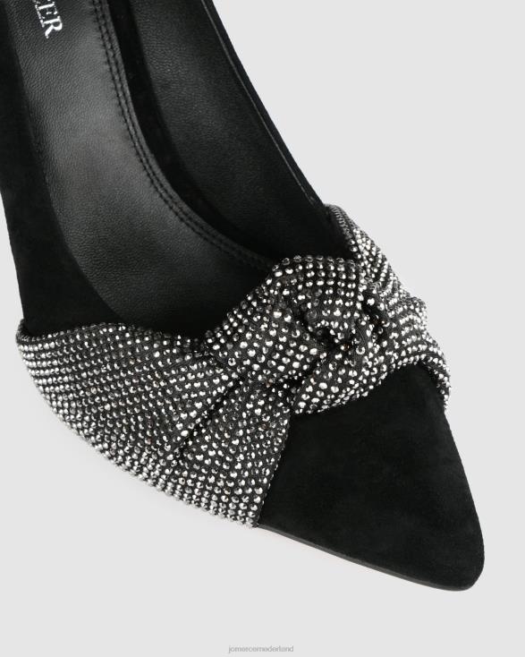 lexie hoge hakken 46LN93 zwart suède Jo Mercer schoenen