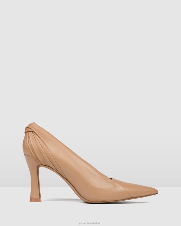 remi hoge hakken 46LN139 beige leer Jo Mercer schoenen