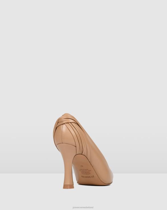 remi hoge hakken 46LN139 beige leer Jo Mercer schoenen