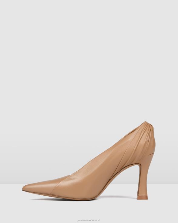 remi hoge hakken 46LN139 beige leer Jo Mercer schoenen