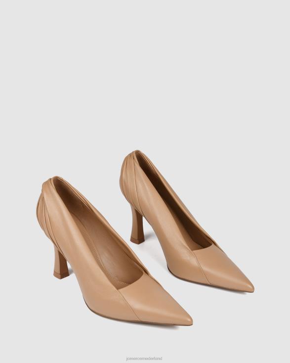 remi hoge hakken 46LN139 beige leer Jo Mercer schoenen