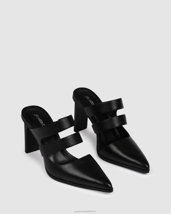 vada hoge hakken 46LN113 zwart leer Jo Mercer schoenen