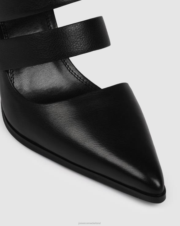 vada hoge hakken 46LN113 zwart leer Jo Mercer schoenen