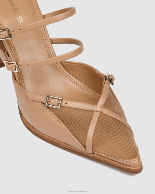 veronica hoge hakken 46LN126 beige leer Jo Mercer schoenen
