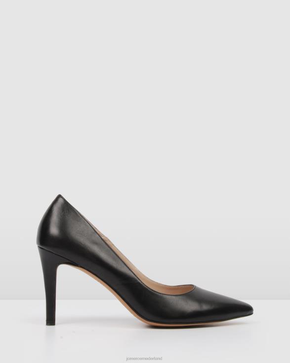 zwarte hoge hakken 46LN101 zwart leer Jo Mercer schoenen