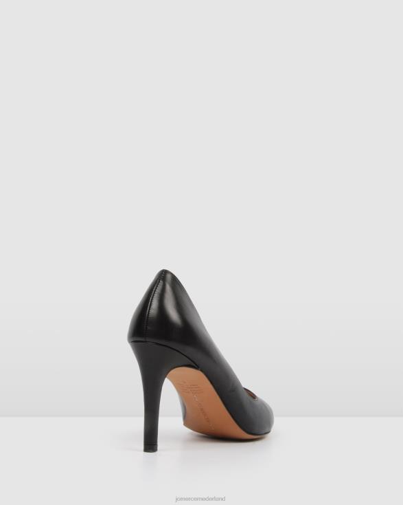 zwarte hoge hakken 46LN101 zwart leer Jo Mercer schoenen