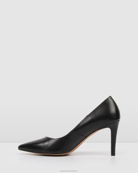 zwarte hoge hakken 46LN101 zwart leer Jo Mercer schoenen