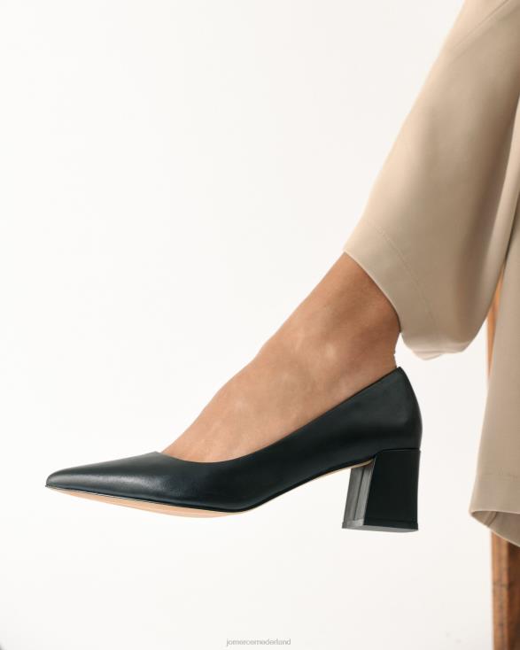 Carrington lage hakken 46LN3 zwart leer Jo Mercer schoenen