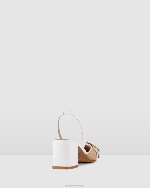 Chelsea lage hakken 46LN13 witte raffia Jo Mercer schoenen