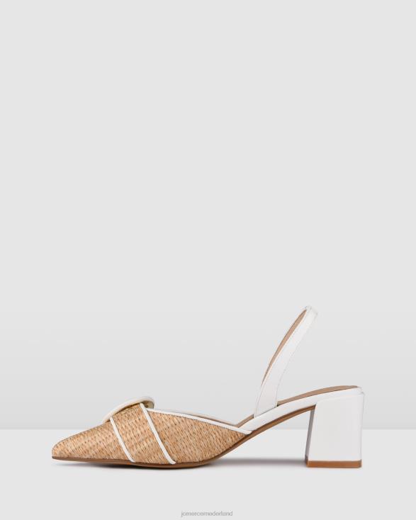 Chelsea lage hakken 46LN13 witte raffia Jo Mercer schoenen