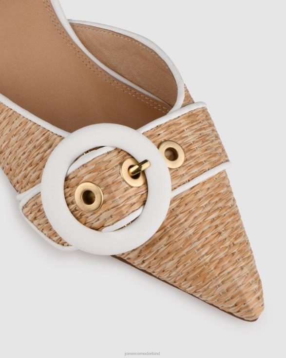 Chelsea lage hakken 46LN13 witte raffia Jo Mercer schoenen