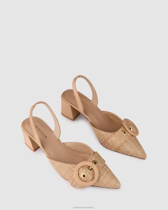 Chelsea lage hakken 46LN14 natuurlijke raffia Jo Mercer schoenen