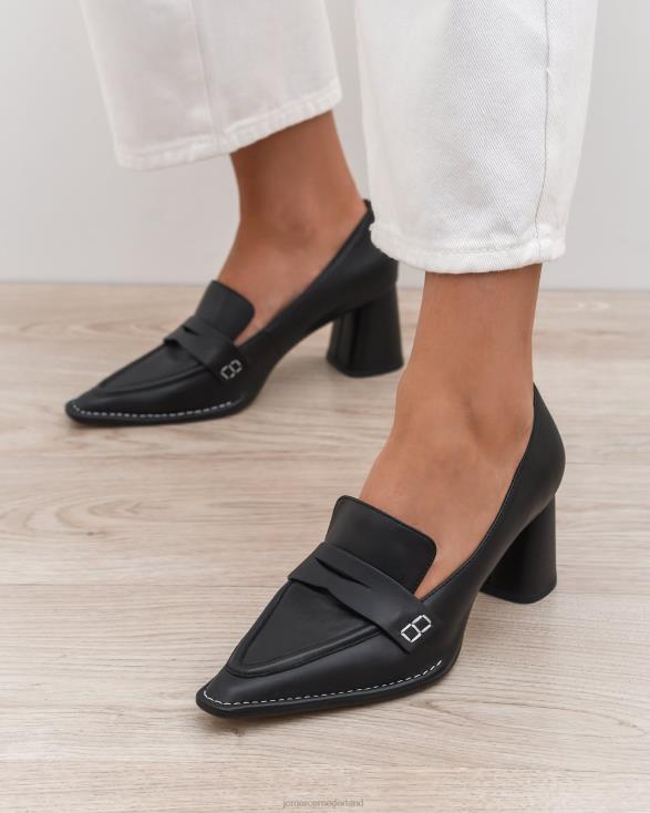 Evelyn lage hakken 46LN7 zwart leer Jo Mercer schoenen