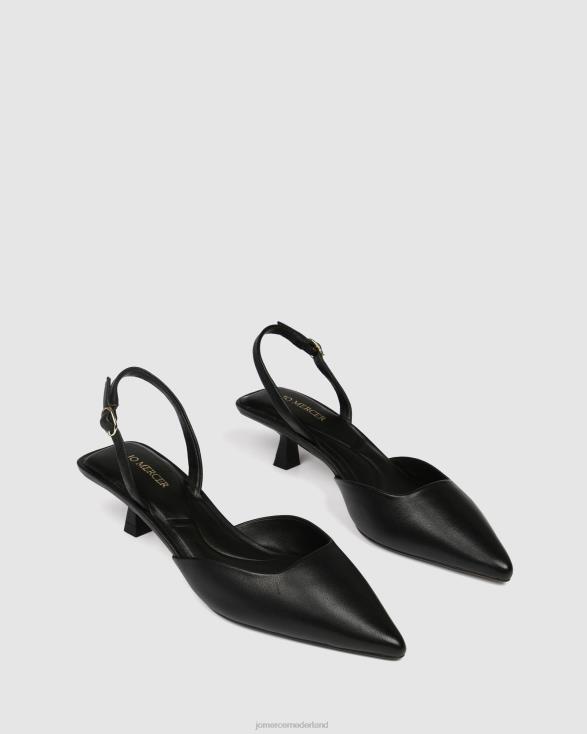 Madison lage hakken 46LN11 zwart leer Jo Mercer schoenen