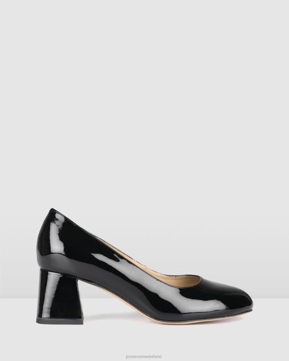 Nena lage hakken 46LN1 zwart patent Jo Mercer schoenen