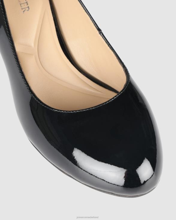 Nena lage hakken 46LN1 zwart patent Jo Mercer schoenen