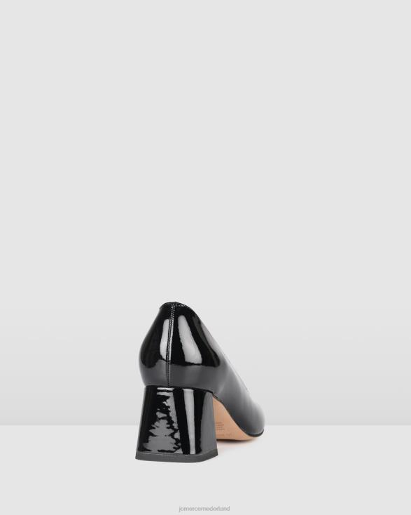 Nena lage hakken 46LN1 zwart patent Jo Mercer schoenen