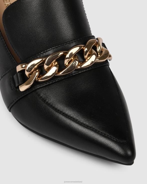 kardinale lage hakken 46LN5 zwart leer Jo Mercer schoenen