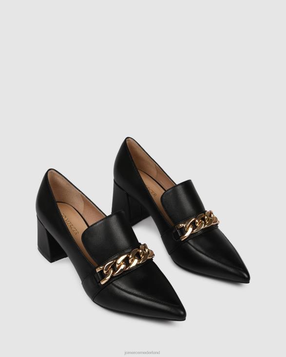 kardinale lage hakken 46LN5 zwart leer Jo Mercer schoenen