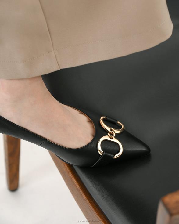 melodie lage hakken 46LN9 zwart leer Jo Mercer schoenen