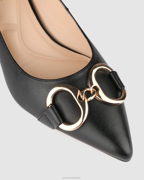 melodie lage hakken 46LN9 zwart leer Jo Mercer schoenen