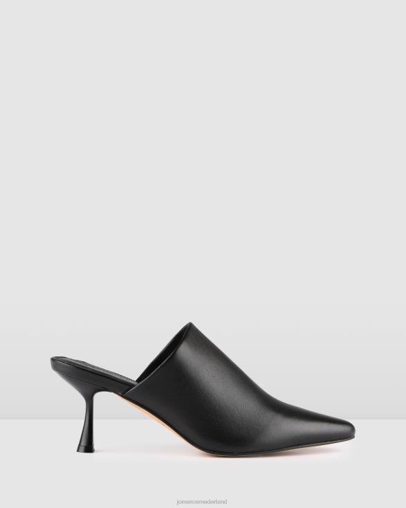 Elzie middelhoge hakken 46LN19 zwart leer Jo Mercer schoenen