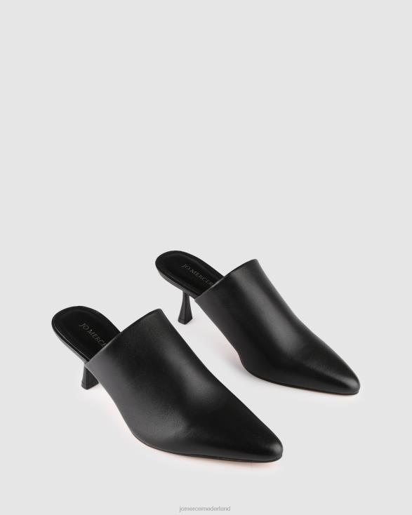 Elzie middelhoge hakken 46LN19 zwart leer Jo Mercer schoenen