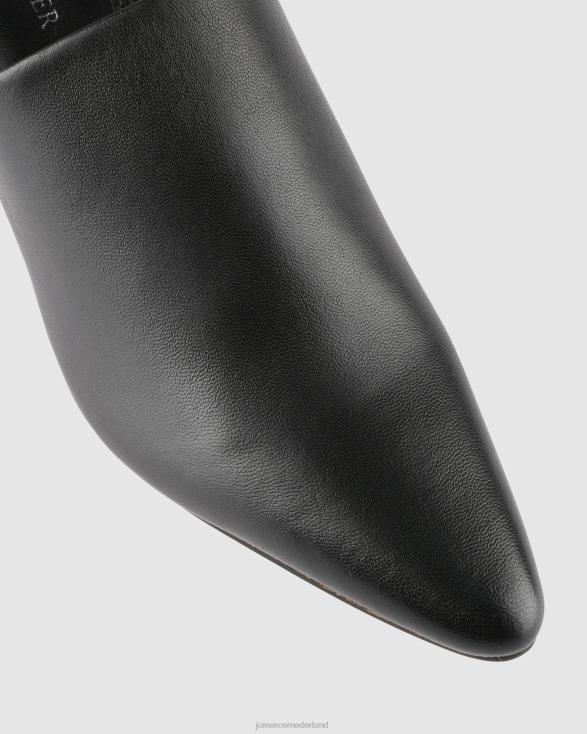 Elzie middelhoge hakken 46LN19 zwart leer Jo Mercer schoenen