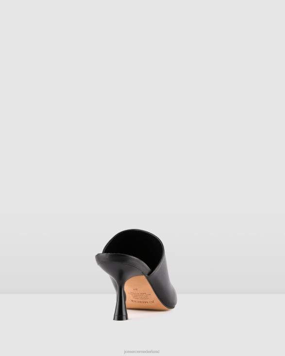 Elzie middelhoge hakken 46LN19 zwart leer Jo Mercer schoenen