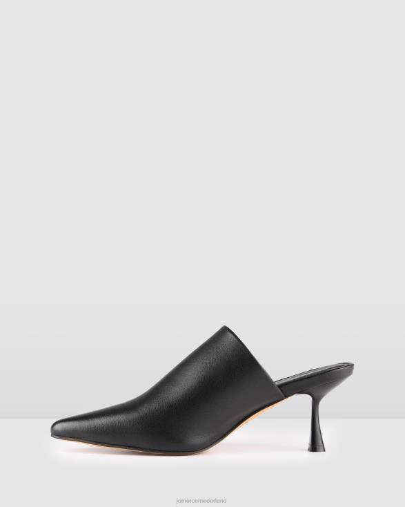 Elzie middelhoge hakken 46LN19 zwart leer Jo Mercer schoenen