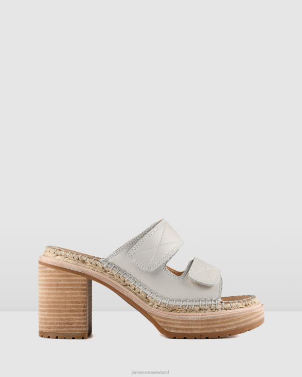 Kruze espadrilles met middenblokhak 46LN49 been leer Jo Mercer schoenen