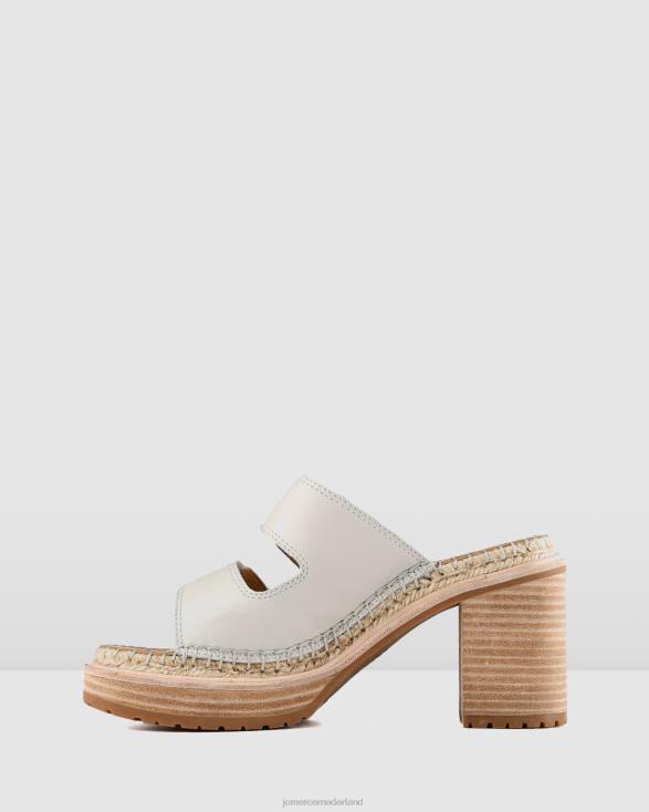 Kruze espadrilles met middenblokhak 46LN49 been leer Jo Mercer schoenen