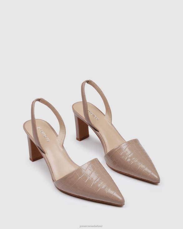 Kyra middelhoge hakken 46LN24 beige leer Jo Mercer schoenen