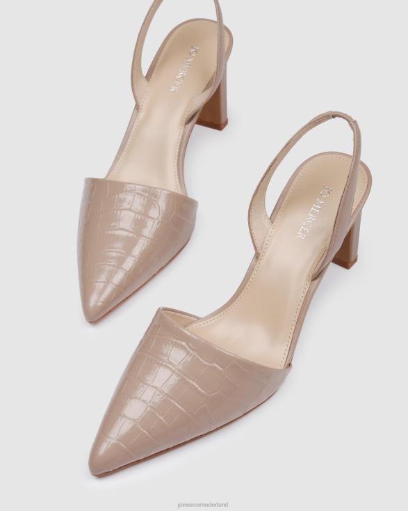 Kyra middelhoge hakken 46LN24 beige leer Jo Mercer schoenen