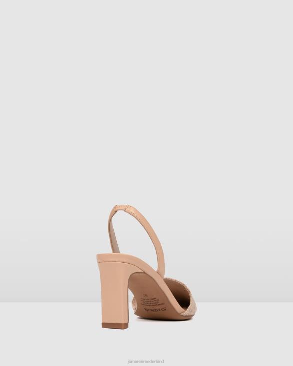 Kyra middelhoge hakken 46LN25 beige raffia Jo Mercer schoenen