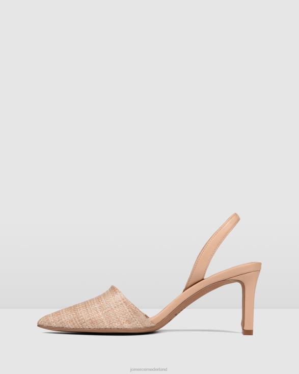 Kyra middelhoge hakken 46LN25 beige raffia Jo Mercer schoenen