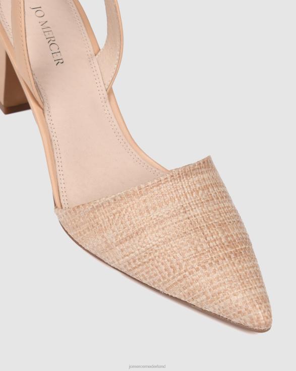 Kyra middelhoge hakken 46LN25 beige raffia Jo Mercer schoenen