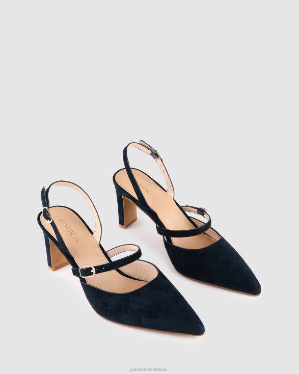 karina halfhoge hakken 46LN29 marineblauw suède Jo Mercer schoenen