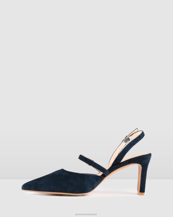 karina halfhoge hakken 46LN29 marineblauw suède Jo Mercer schoenen