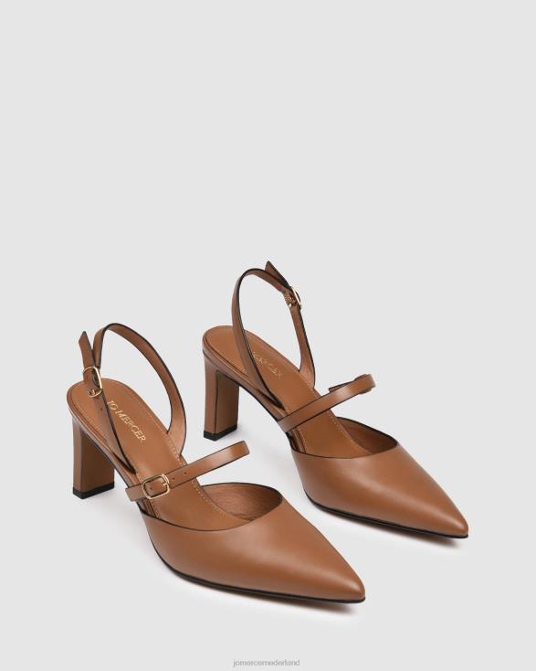 karina halfhoge hakken 46LN31 bruin leer Jo Mercer schoenen