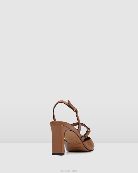 karina halfhoge hakken 46LN31 bruin leer Jo Mercer schoenen