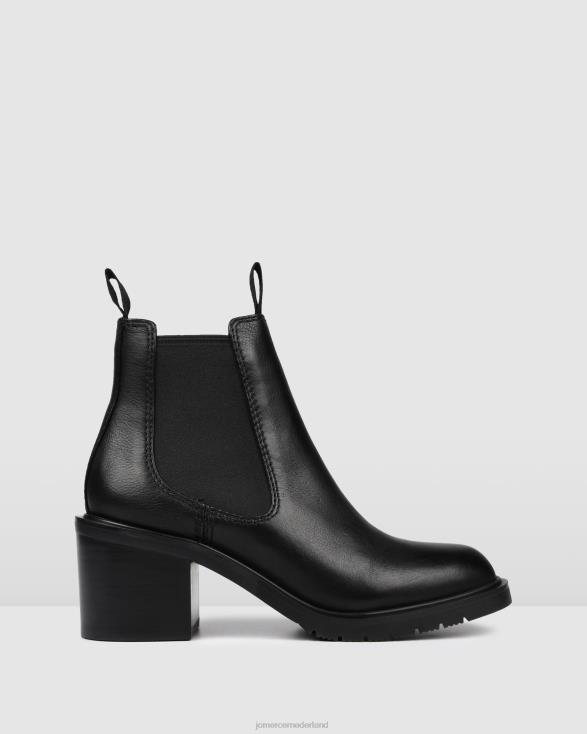 Ayla halfhoge enkellaarzen 46LN324 zwart leer Jo Mercer schoenen