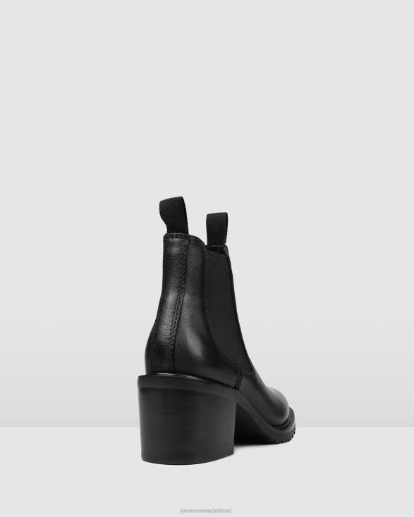 Ayla halfhoge enkellaarzen 46LN324 zwart leer Jo Mercer schoenen