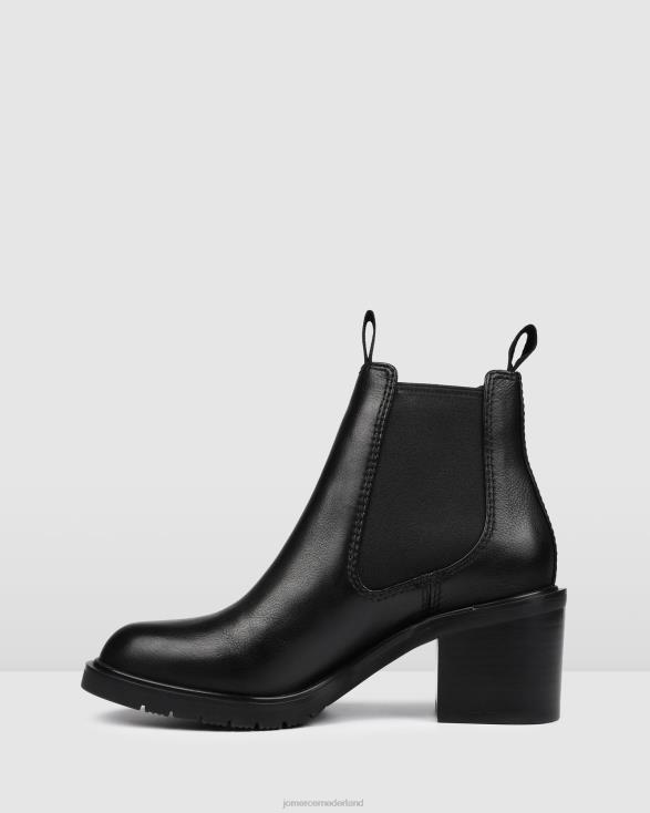 Ayla halfhoge enkellaarzen 46LN324 zwart leer Jo Mercer schoenen