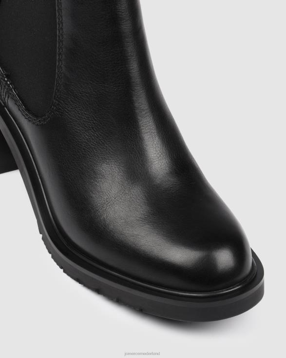 Ayla halfhoge enkellaarzen 46LN324 zwart leer Jo Mercer schoenen